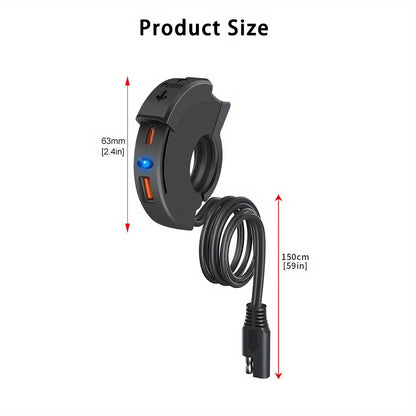 Univerzalni dvostruki USB punjač za motor